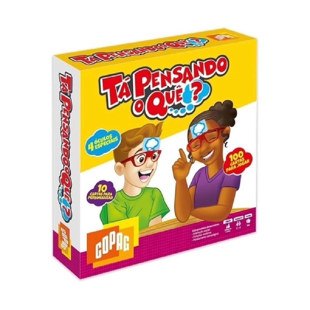 Brinquedo Jogo Ta Pensando O Que? Com tabuleiro Copag - 90940 em Oferta na Shopee