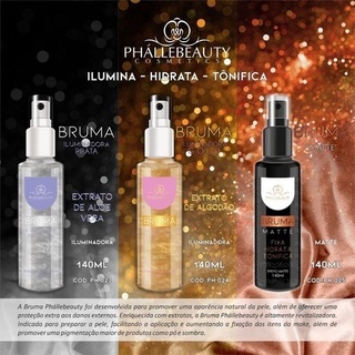 Bruma Facial Fixadora Phállebeauty 140 ml