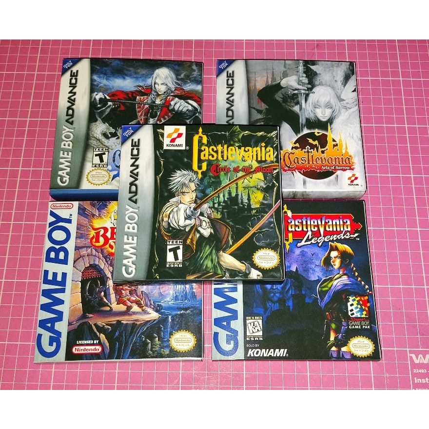 CAIXA REPRO COM BERÇO PARA CASTLEVANIA DE GAMEBOY COLOR ADVANCE GBA GBC GB