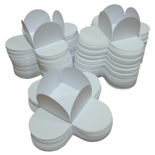 50~600 Forminhas Brancas Casamento Debutante Batizado 4 Pétalas Brigadeiros 3,5x3,5x2,5 Profissional em Oferta na Shopee