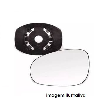 Lente Do Retrovisor Com Base Grand Siena Lado Esquerdo Motorista