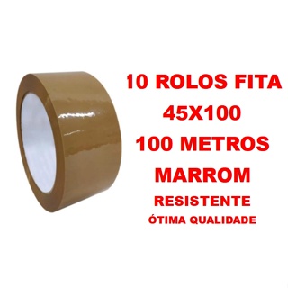 10 ROLOS Fita Adesiva marrom 100 METROS Durex Para Embalar - Papelaria, Encomendas em Oferta na Shopee