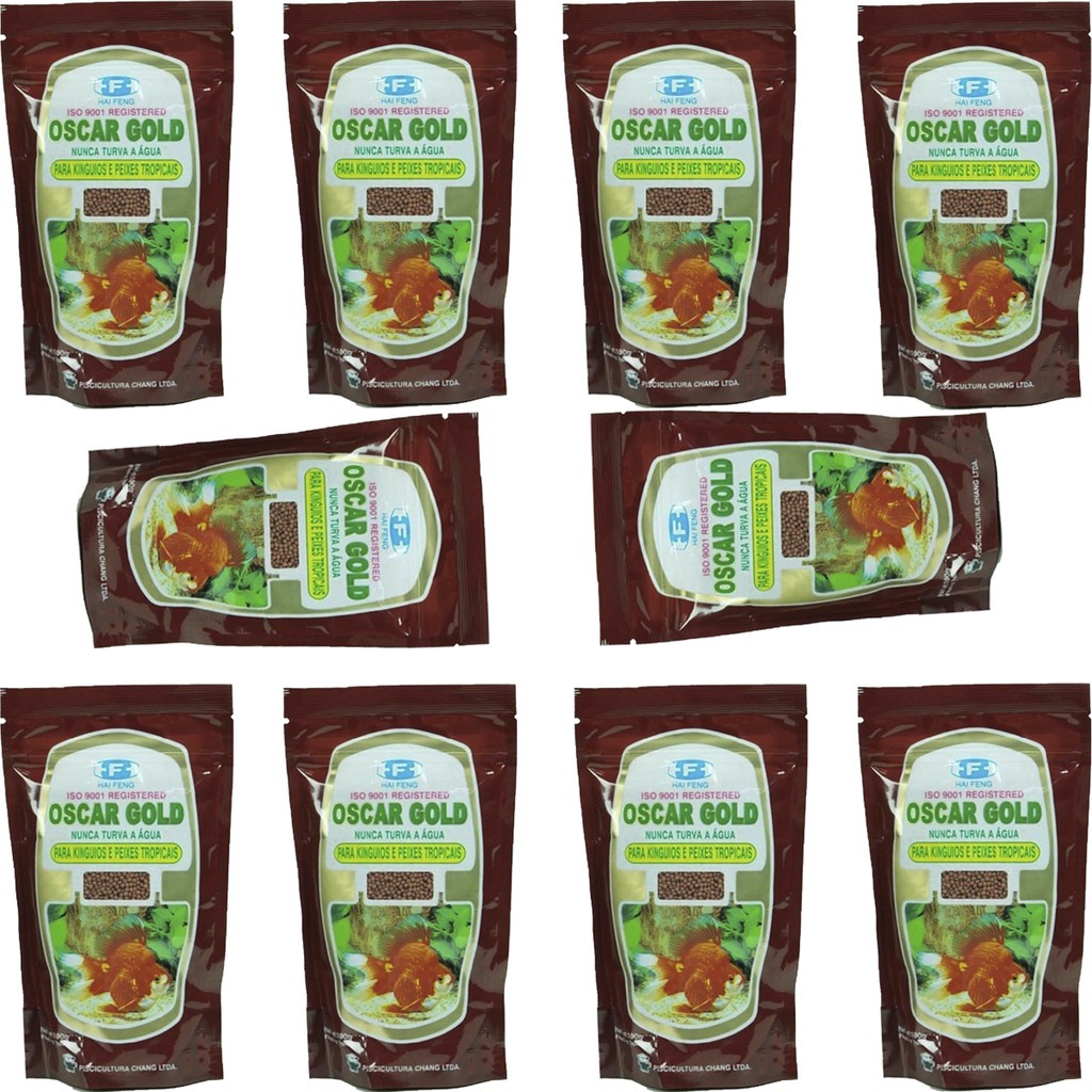 Ração Oscar Gold 100 Gramas Cada Para Kinguios E Peixes Tropicais Ornamentais De Aquário