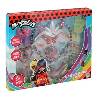 Miraculous Ladybug Kit de Acessórios Luxo 15Pcs Multikids - BR1764