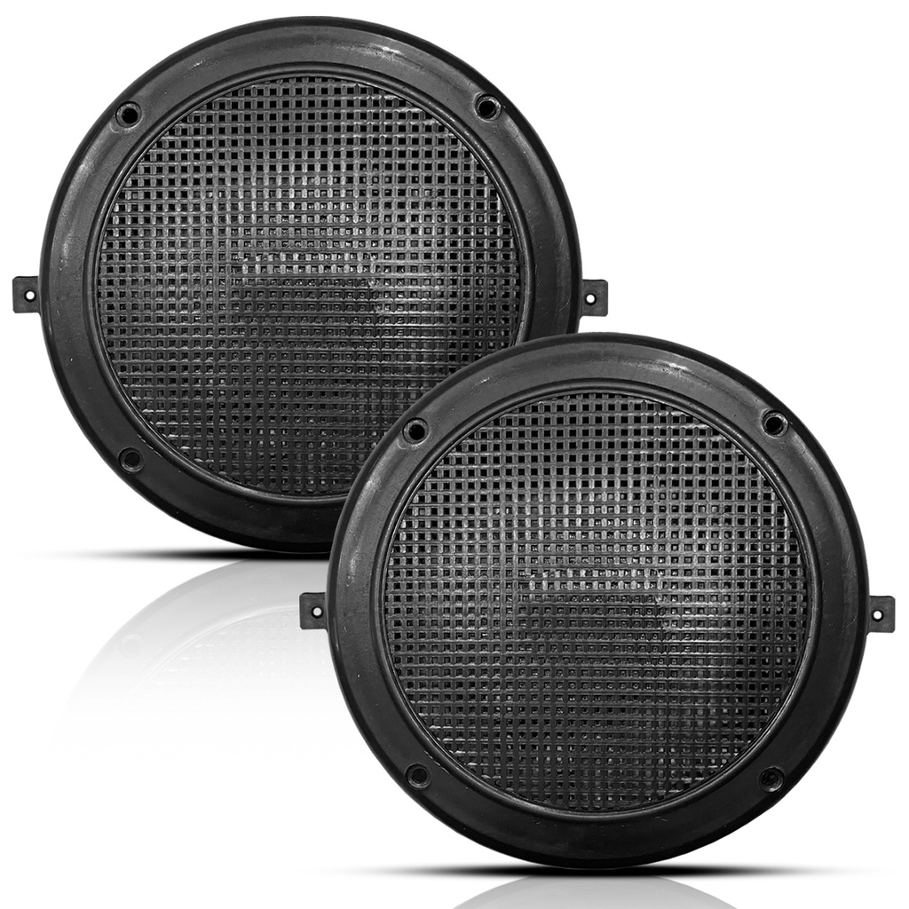 Caixa Plástica Universal Alto Falante 6 Polegadas Redonda 2 unidades em Oferta na Shopee