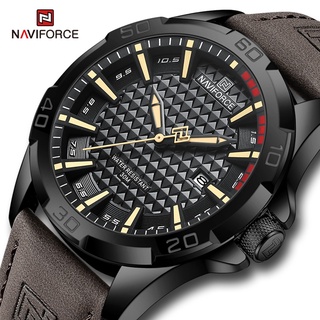 NAVIFORCE 8023 Relógio De Pulso Casual Esportivo Masculino Militar De Quartzo Analógico Com Data De Couro Pulseira em Oferta na Shopee