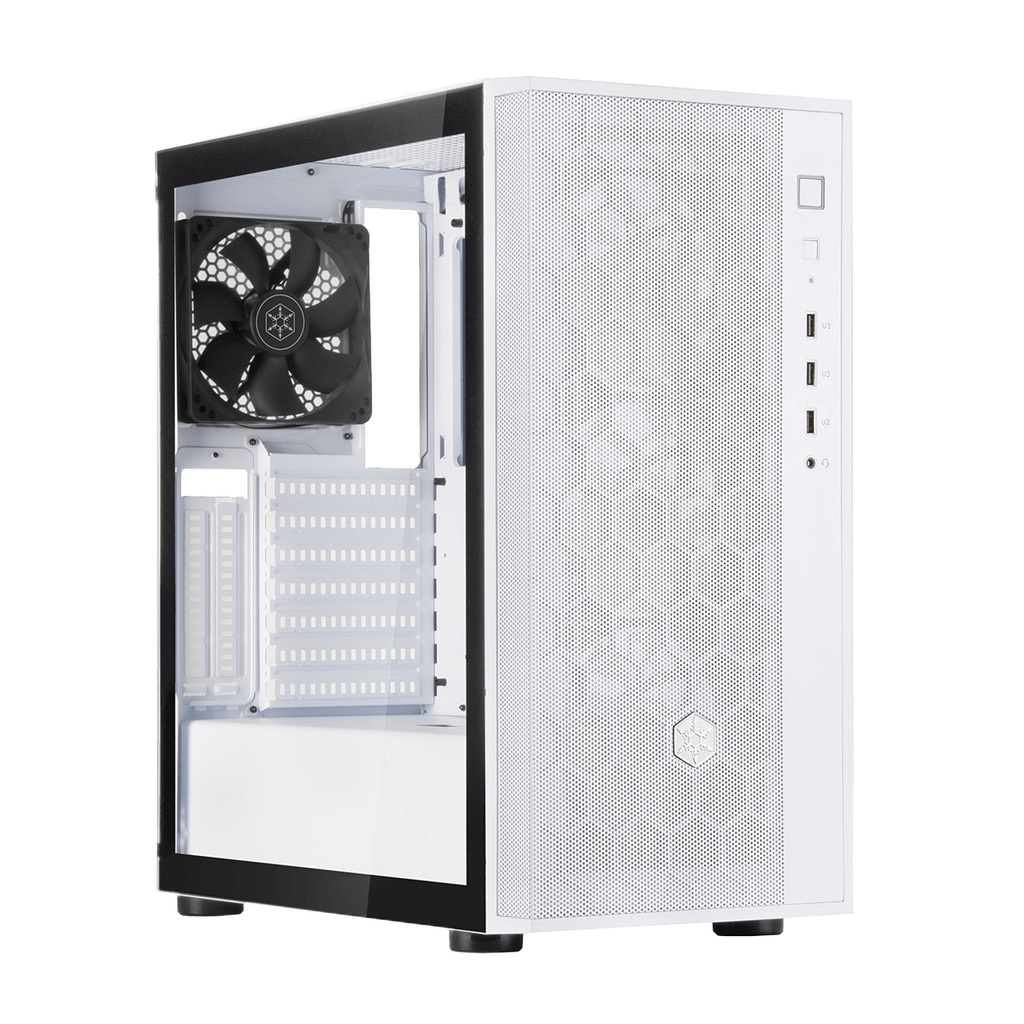 Gabinete Gamer SilverStone Fara R1 V2, Mid Tower, Vidro Temperado, White, ATX, Sem fonte, Com 1 Fan, SST-FAR1W-G-V2