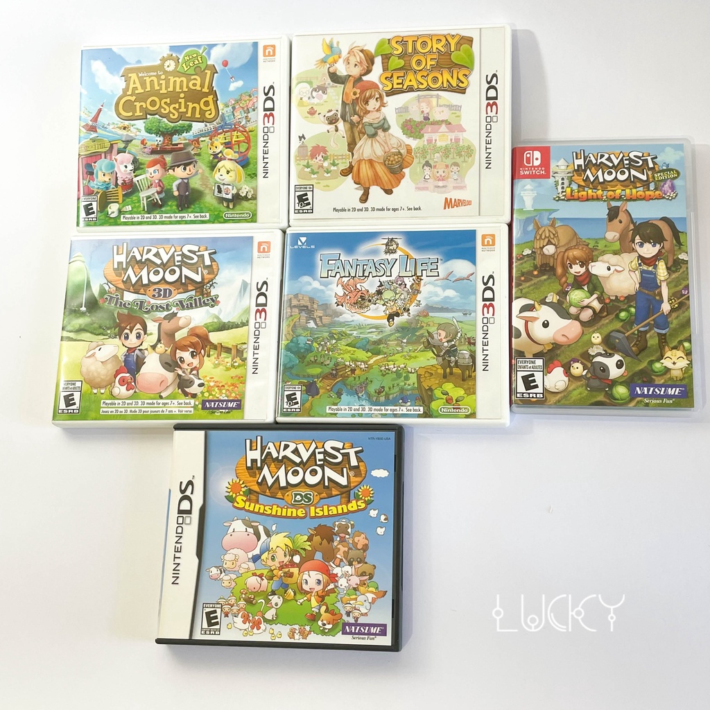 Jogos Nintendo DS e 3DS Animal Crossing New Leaf Harvest Moon Story of Seasons Fantasy Life