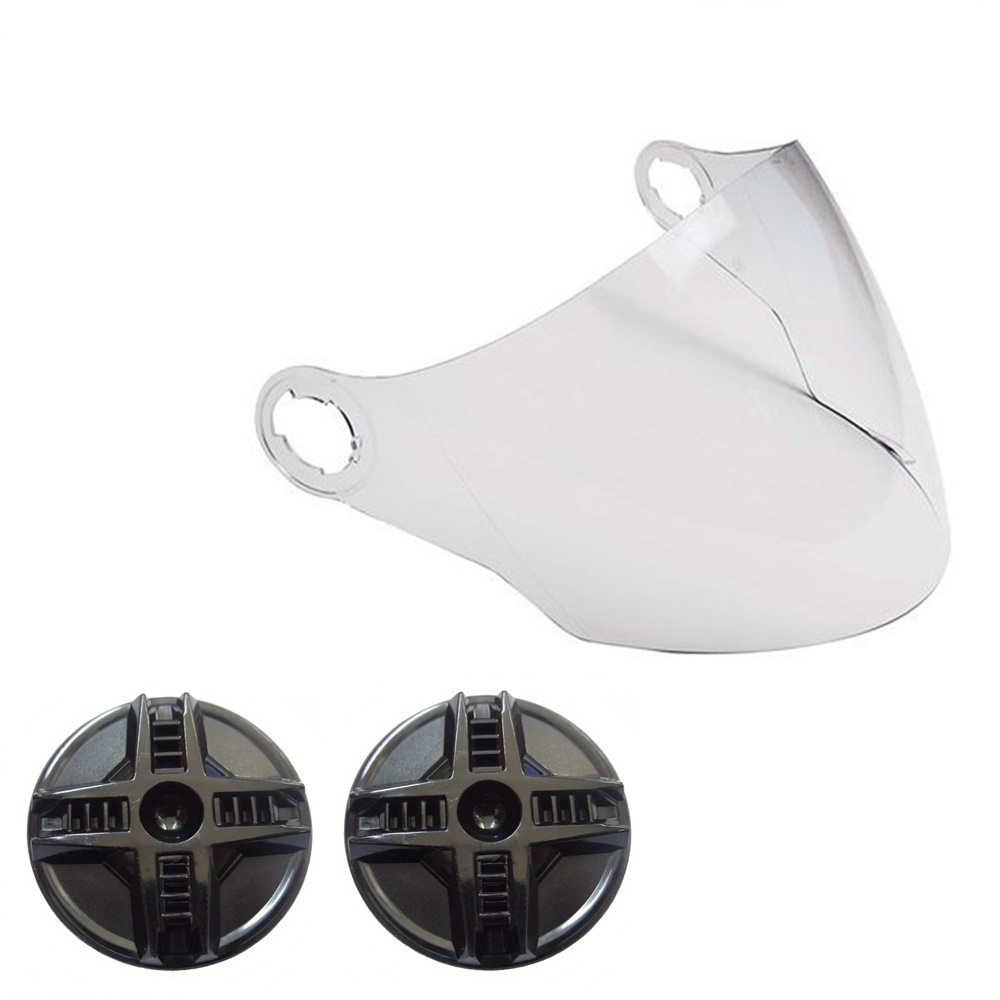 VISEIRA CRISTAL + KIT REPARO CAPACETE EBF ABERTO JET SPARK ORIGINAL