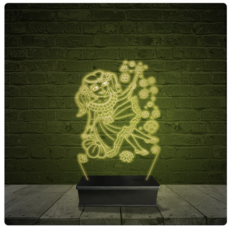 Led Luminária Acrílico Abajur - Princesa Desenhos Infantis