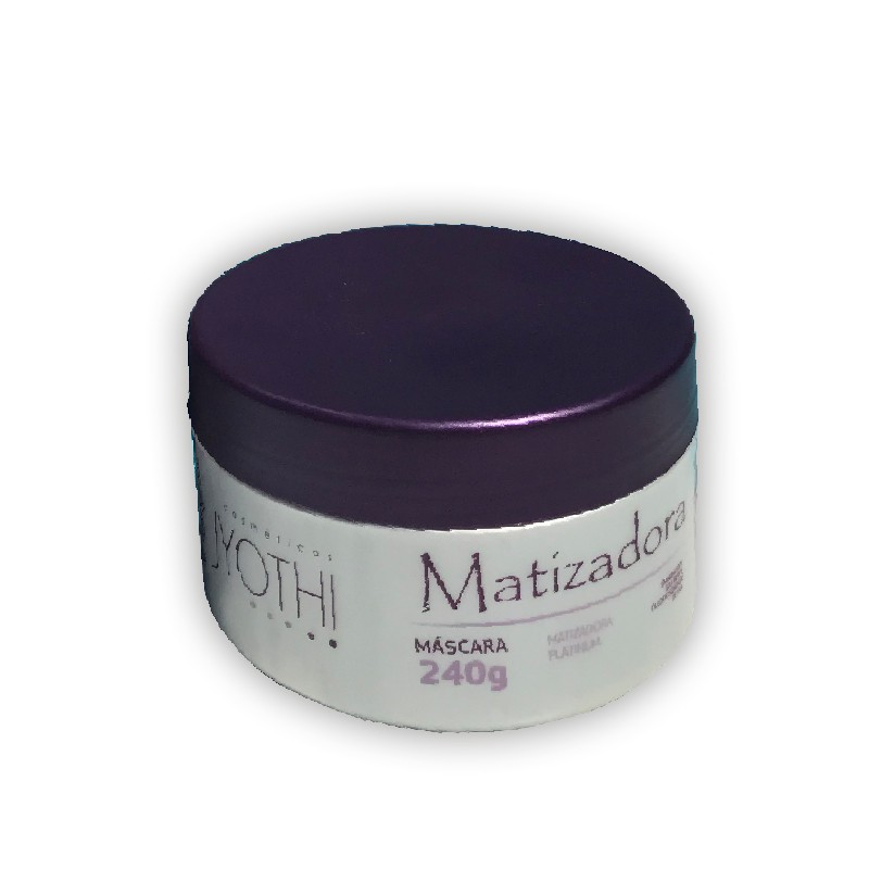 Máscara Matizadora Platinum Roxo Efeito Pérola Loiro Brilhante Desamareladora Platinado 240g. Cabelos Loiros Brancos Grisalhos Tira o Amarelado Do Cabelo Aminoácidos, goji berry, óleo de semente de uva - Jyothi Cosméticos