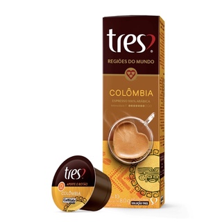 Cápsula de Café Espresso Regiões do Mundo Colômbia TRES 3 Corações