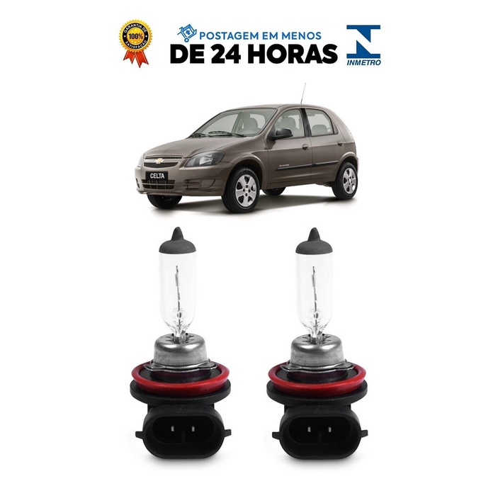 Par Lampada Farol de Milha Celta Prisma 2006 2007 2008 2009 2010 2011 2012 2013 2014 2015 HB4
