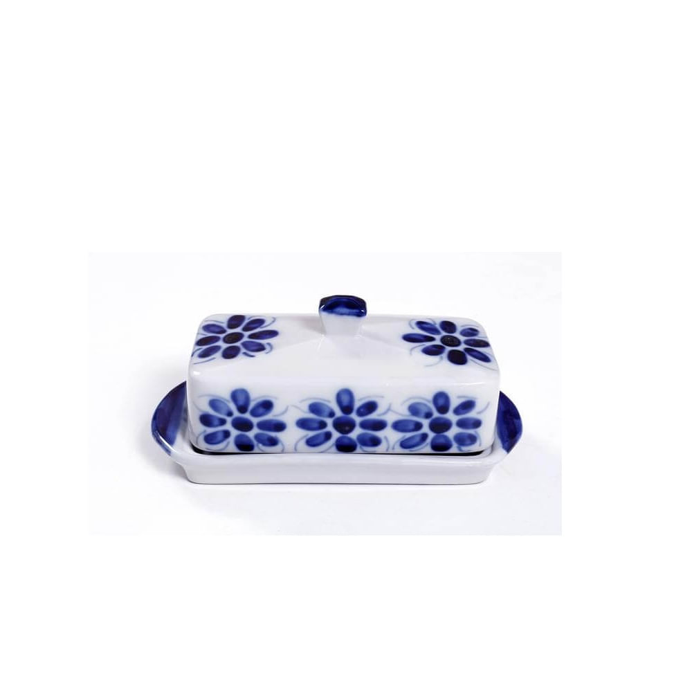 Manteigueira retangular - Porcelana Monte Sião