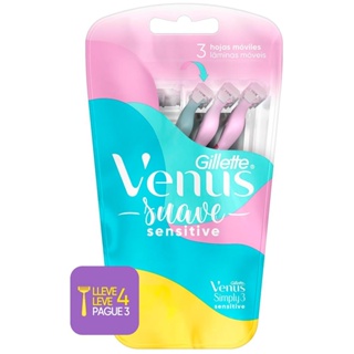 Aparelho Descartável Gillette Vênus Suave Sensitive/ Suave- KIT COM 4 OU 2 unidades em Oferta na Shopee