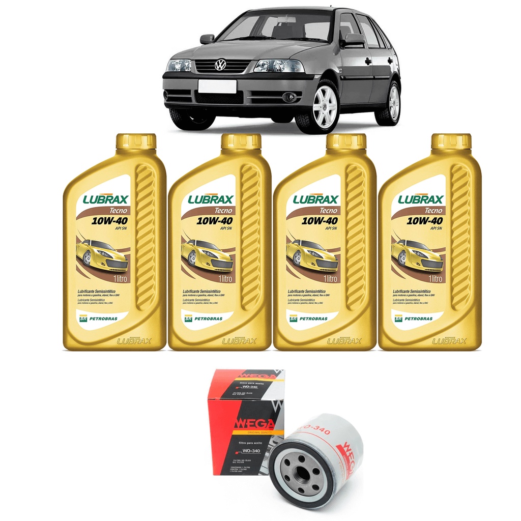 Kit De Troca Lubrax 10w40 Filtro Gol 1.0/1.6 G3 - G4