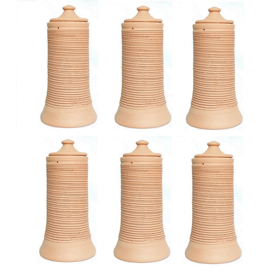kit 6 Pau De Barro M Enraizador De Orquídea Vaso Moringa Germinação