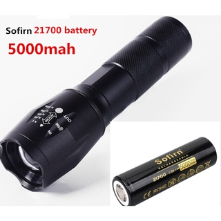 Lanterna Retráctil Super Brilhante Zoom Embutida 21700 Bateria Recarregável Sofirn 5.000mah 18Wh 48A 10C