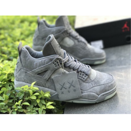Nike Air Jordan 4 AJ4 Kaws XX Artigos Legais De Camurça Cinza (Entrega Pronta � FCEA TH0D