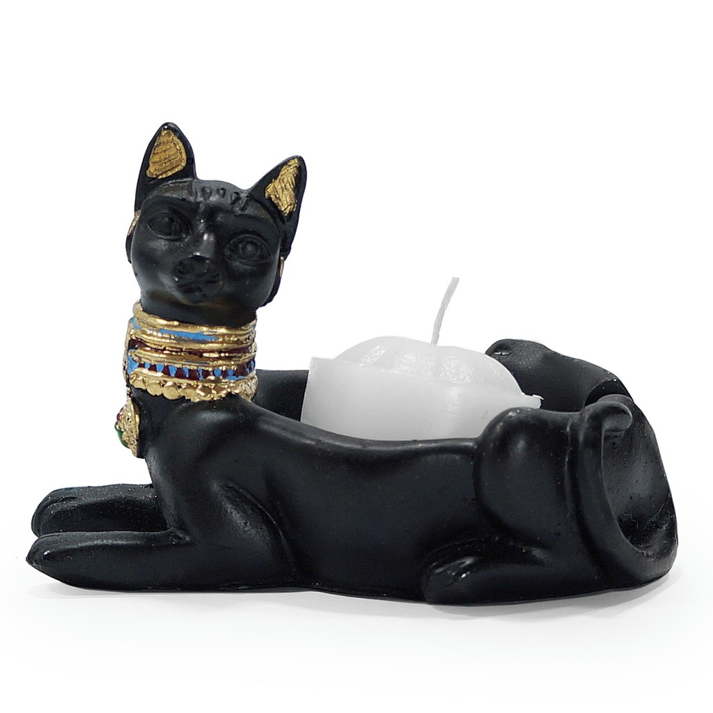 Porta Objetos Cinzeiro Gato Bastet Egípcio Egito Resina 9cm