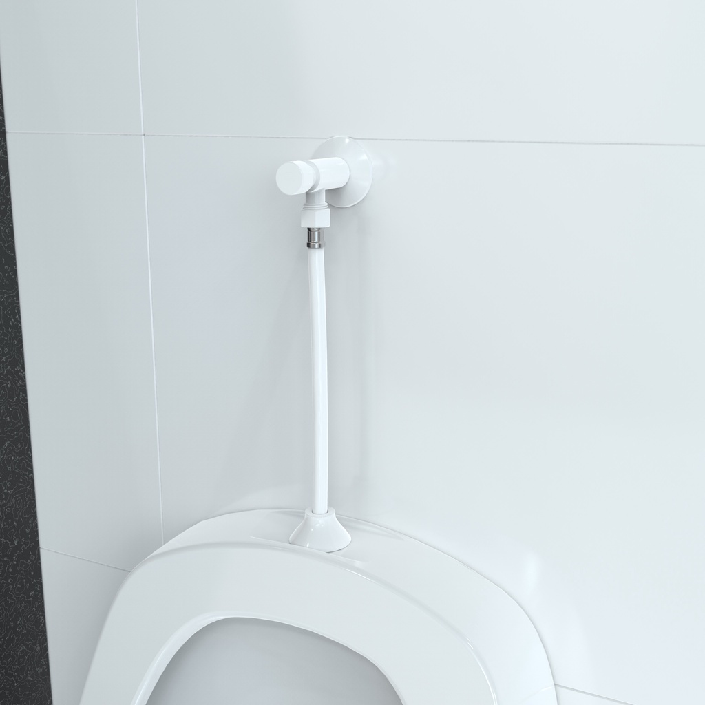 Válvula Mictório Automatica Branco Completa Canopla Flexive
