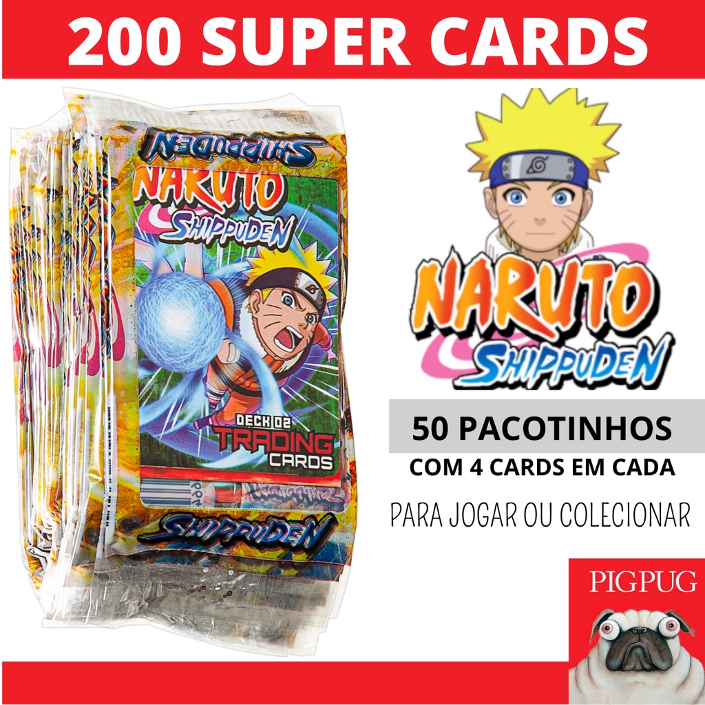200 CARDS / CARTINHAS NARUTO = 50 Pacotinhos. Card Game/Trading Card