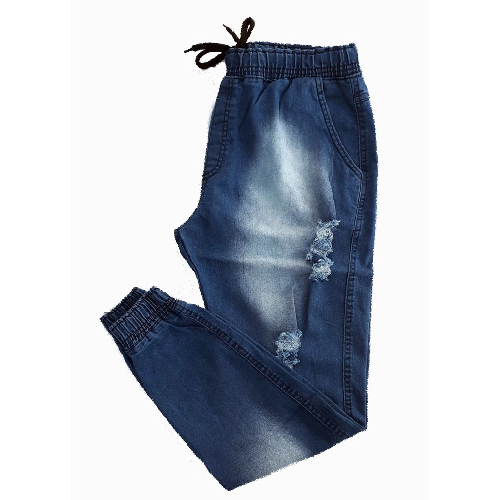 calça jeans com elastico masculino