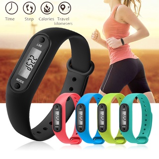 Pulseiras De Sílica gel Relógio Esportivo Pedômetro Contador De Calorias Digital LCD Distância Para Caminhada