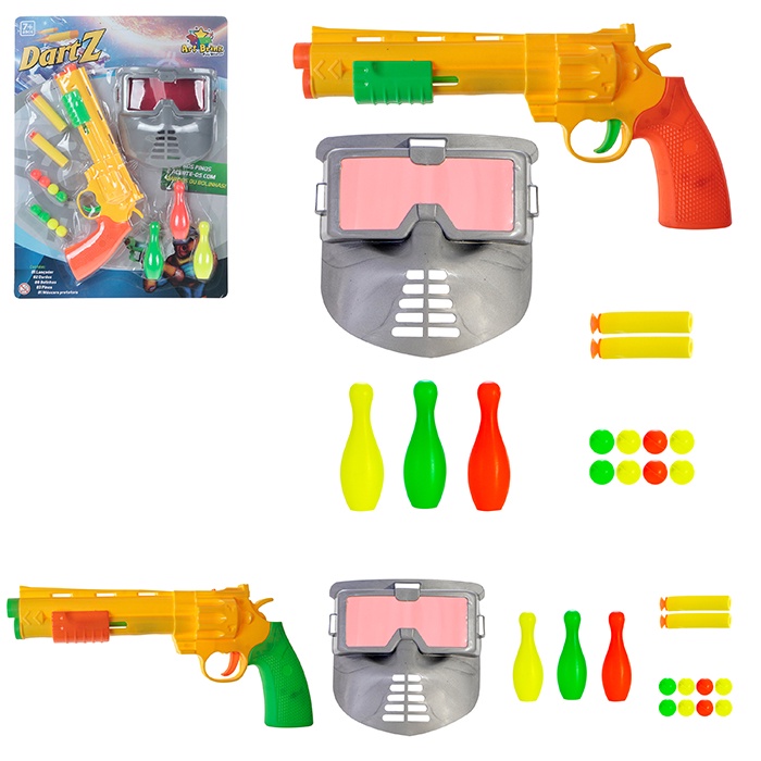 Pistola De Brinquedo Revolver Arma Lança Dardos Arminha De Brinquedo
