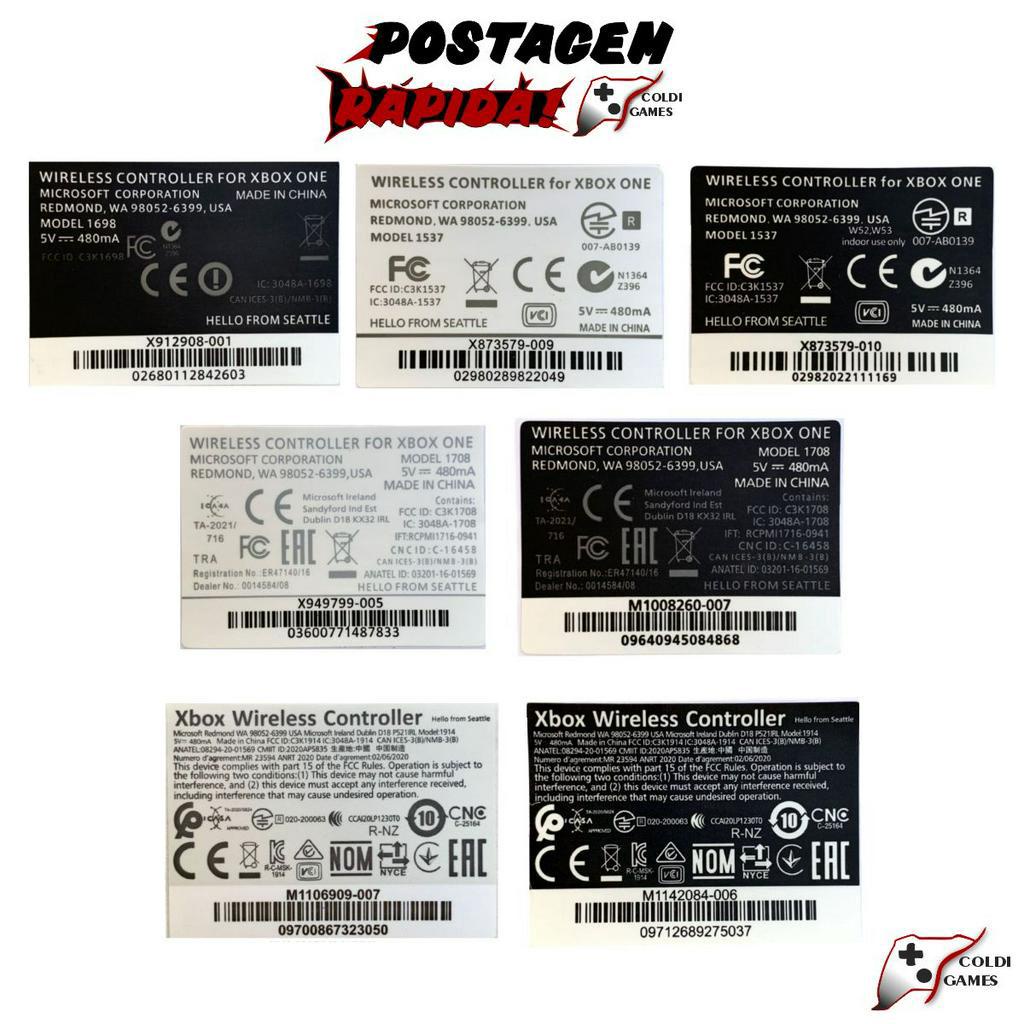 Adesivos Traseiros para Controles Xbox One Fat S e Séries