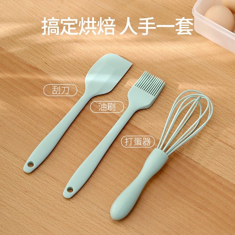 Kit de 3 Pincel de silicone espatula para cozinha, panqueca utensílios para alta temperatura para uso doméstico