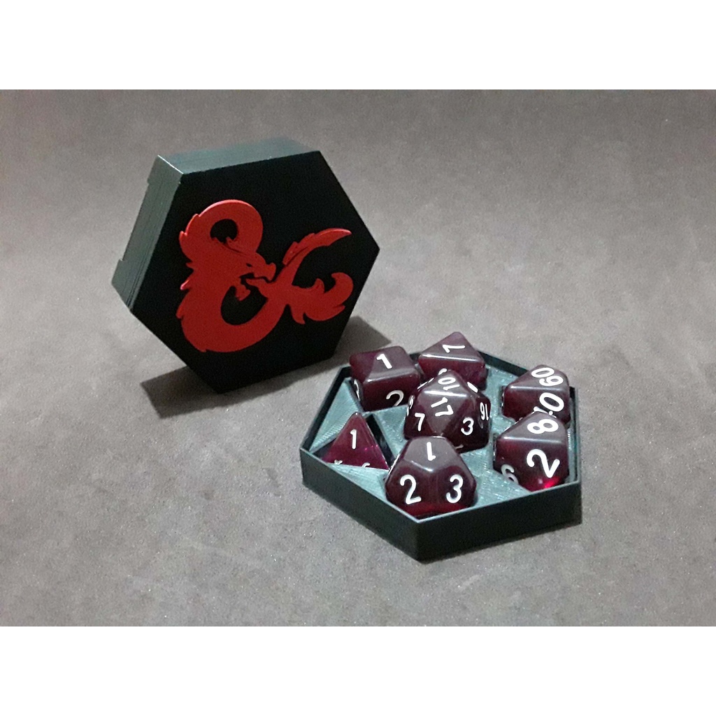 Estojo para dados de RPG - Case para dados poliédricos - D&D - RPG de mesa - Dungeons & Dragons