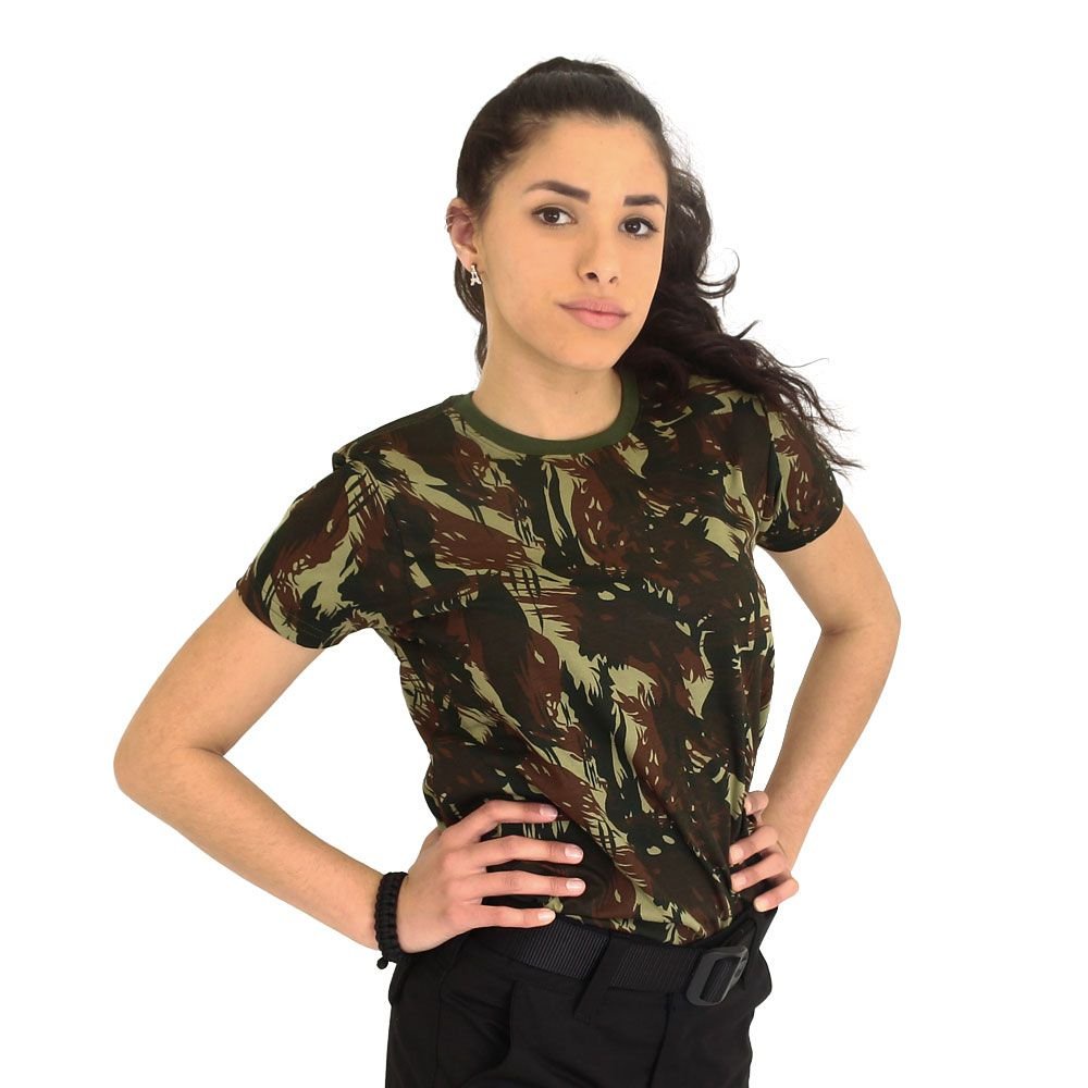 exit Laughter Intimate Camiseta Baby Look Feminina Militar Camuflada Exército Brasileiro | Shopee  Brasil