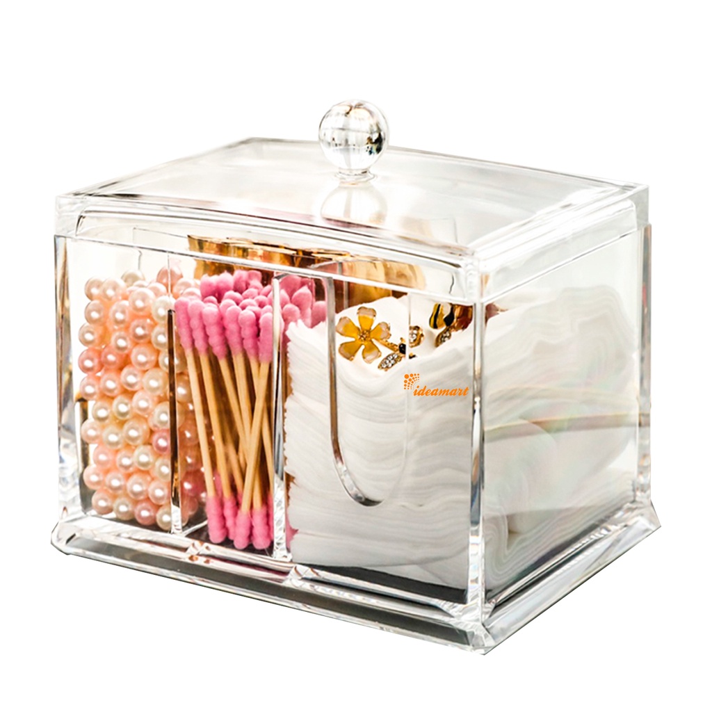 Porta Algodão E Cotonete Organizador Em Acrílico para Banheiro em Oferta na Shopee