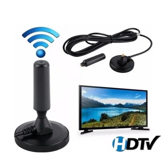 Antena Para Tv Digital Hdtv - Interna/externa Com Fio 4.3m Canais Uhf