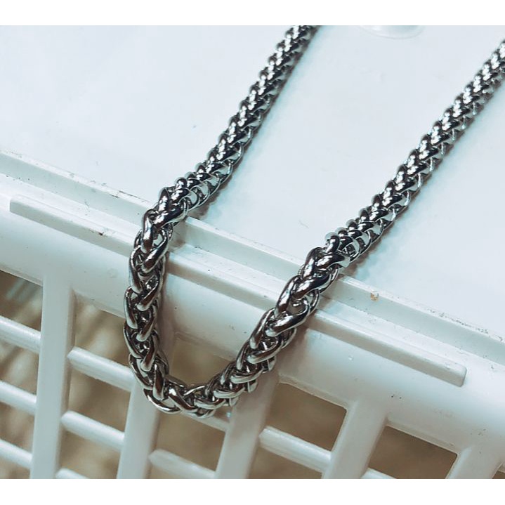 Corrente  60cmx5mm aço inoxidável cor prata em Oferta na Shopee