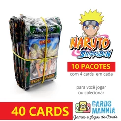 Kit 40 Cards Naruto 10 Pacotes Game Jogo Coleção Cartinhas