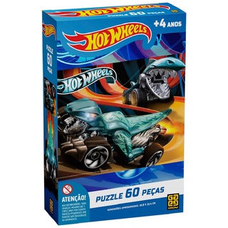 Quebra Cabeça 60 Peças Hot Wheels 04169 Grow em Oferta na Shopee