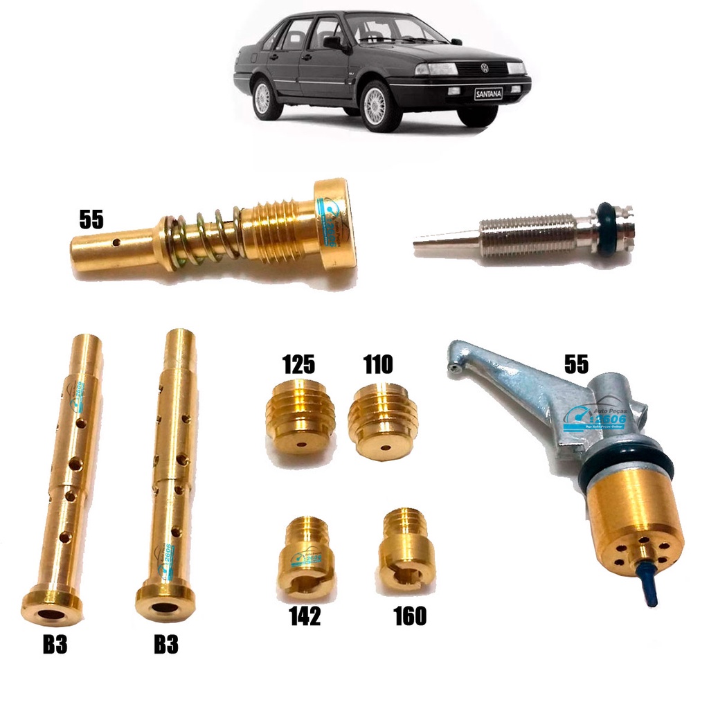 Kit Gicle Carburador Weber TLDZ Santana Quantum 1.8 Álcool 1980 em diante