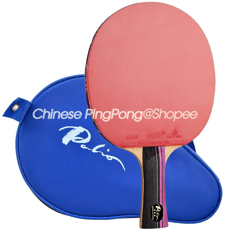 PALIO 3 Star Raquete De Tênis De Mesa Com CJ8000 Esponja De Borracha Estojo De Ping Pong Original Bat Paddle