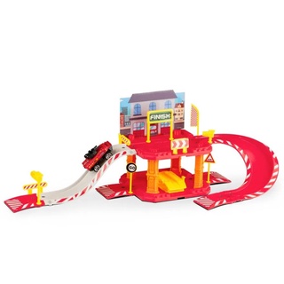 Pista Garagem Bombeiros Express Wheels 40 peças – Multikids