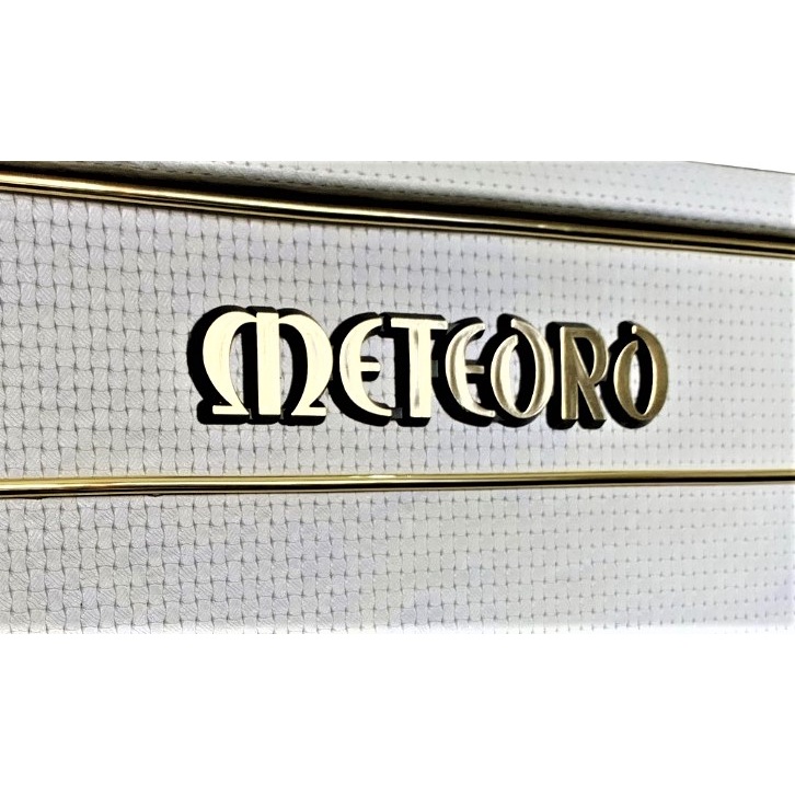 Emblema para Amplificador Meteoro Cores Prata , Dourado e Bege , tamanhos 170mm ou 220mm em Oferta na Shopee