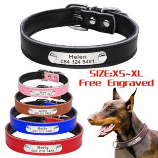 (Nuoma) Gravado Personalizado Coleira De Couro Inner Acolchoado Personalizado Coleiras De Cão Personalizado Com Gravado em Oferta na Shopee