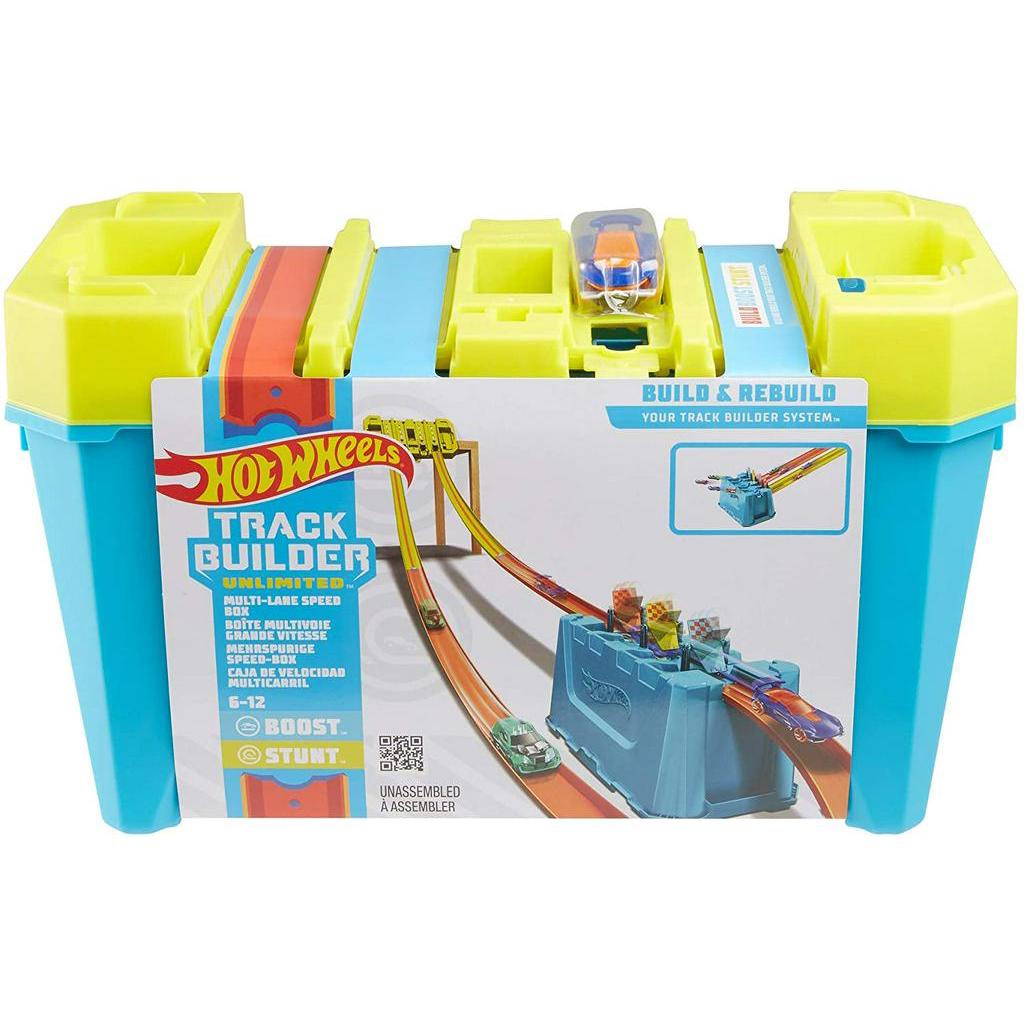 hot wheels track builder kit de looping azul flk89 mattel