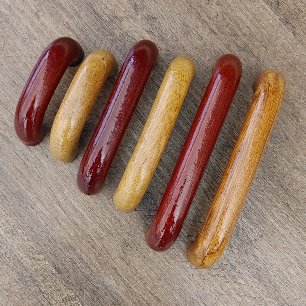 Puxador de madeira alça 64/96/128 mm kit 4/5/6/7 peças para moveis, porta de madeira, gavetas em Oferta na Shopee