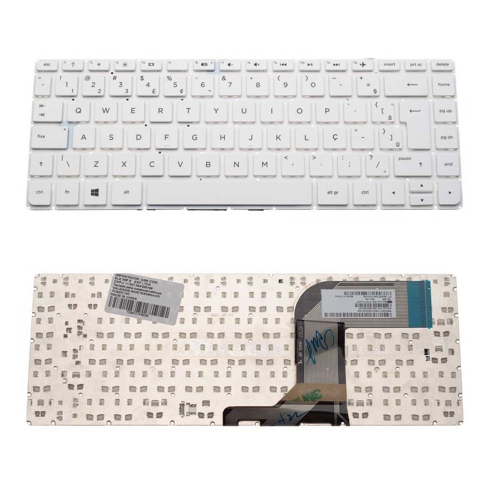 Teclado Hp Pavilion 14-v065br 14-v066br 14-v067br Br Branco