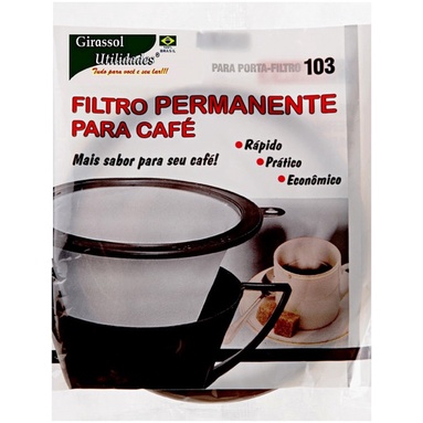 Filtro Permanente Coador Café Porta Filtro 103 Kit C/ 12 Pçs