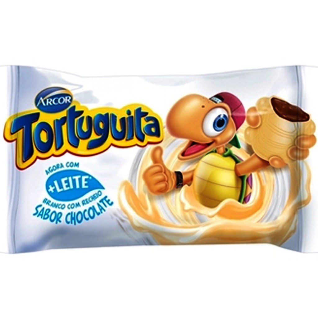 Chocolate Arco Tortuguita Branco Sabor Chocolate Caixa Com 24 Und. 18g 