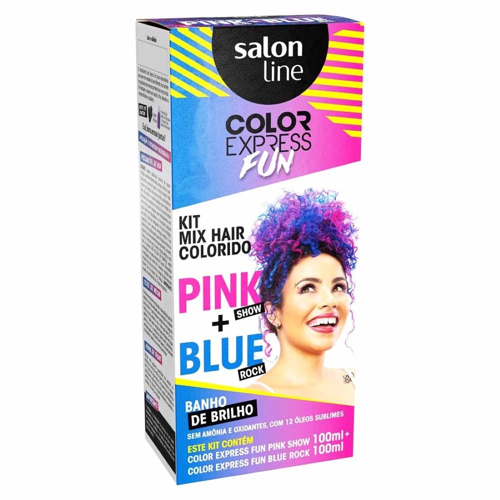 Kit Tonalizante Color Express Fun Pink Show + Blue Rock 200 ml - Salon ...