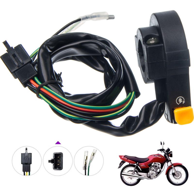 Punho Interruptor de Partida Cg 125 Titan Kse 2000 01 02 03  04 Botão partida elétrica direito moto Modelo Honda